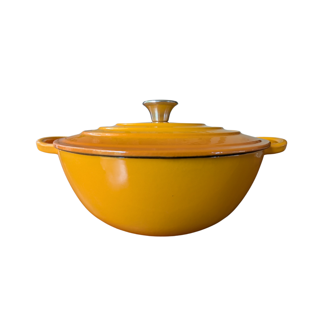 3.8L Cast Iron Casserole Pot (Yellow)