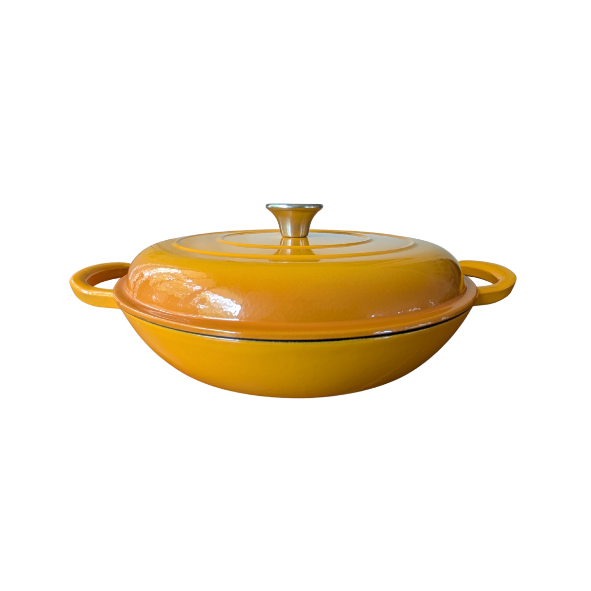 30cm Cast Iron Seafood Pot (Yellow)