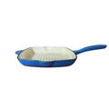 26cm Cast Iron Grill Pan (Blue)