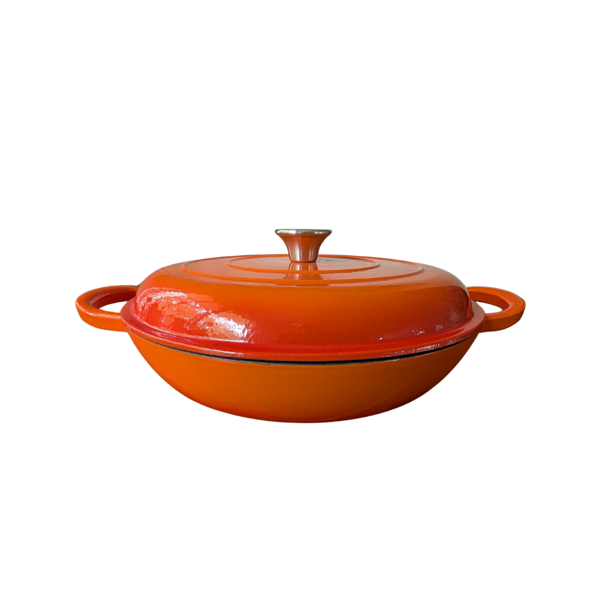 30cm Cast Iron Seafood Pot (Orange)