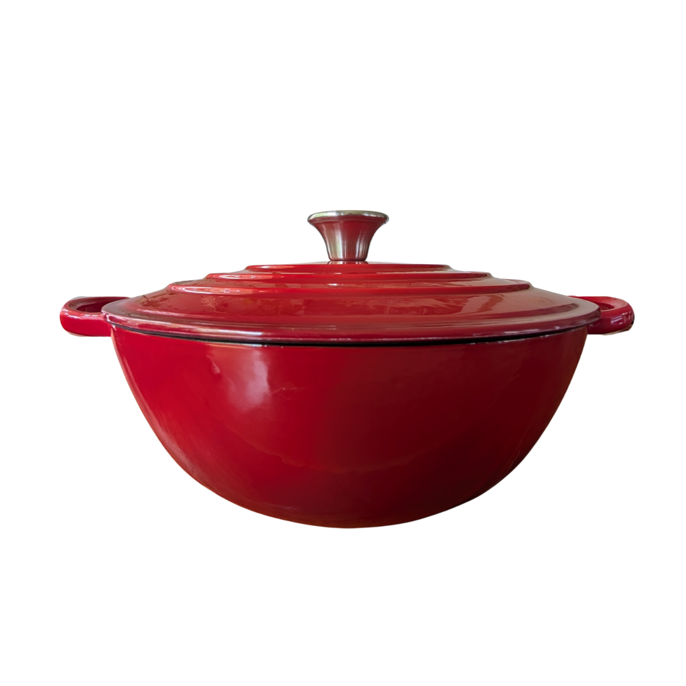 3.8L Cast Iron Casserole Pot (Red)