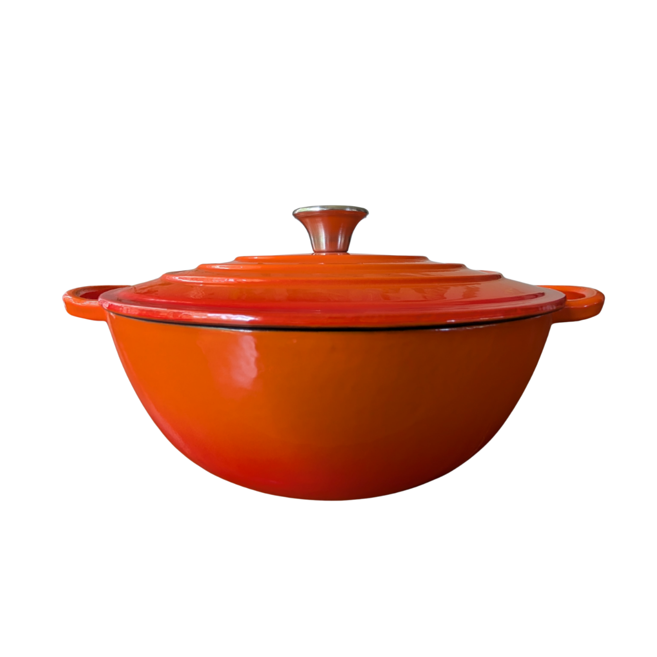 3.8L Cast Iron Casserole Pot (Orange)