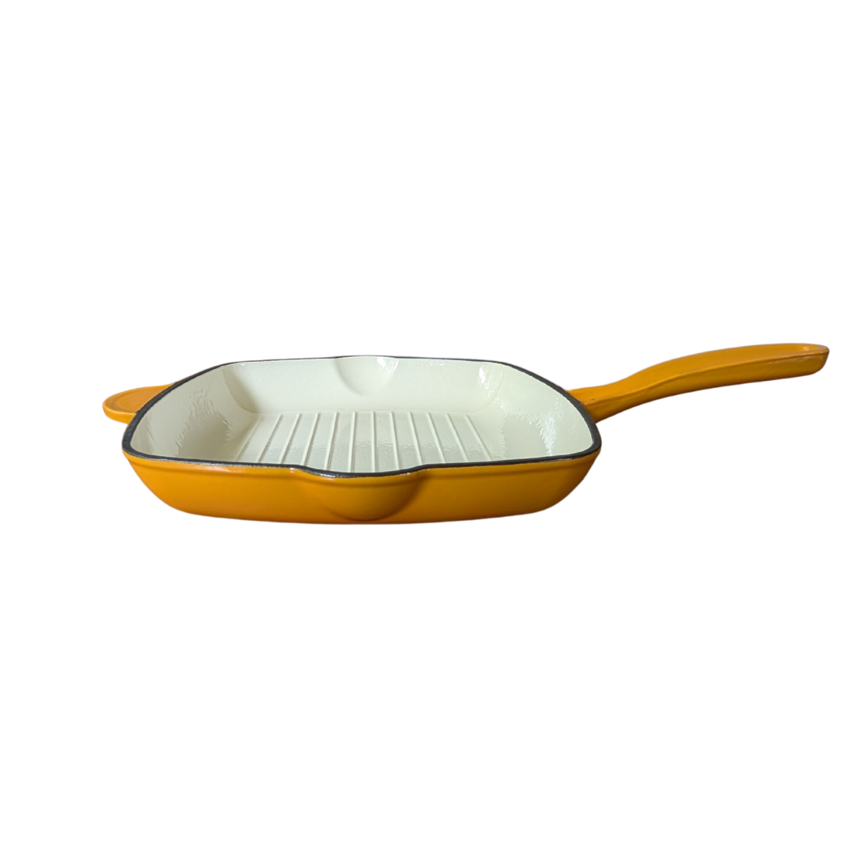 26cm Cast Iron Grill Pan (Yellow)