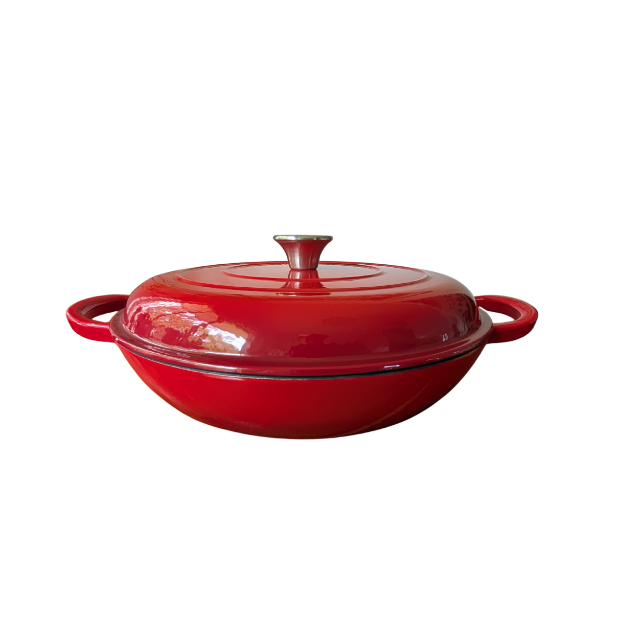 30cm Cast Iron Seafood Pot (Red)
