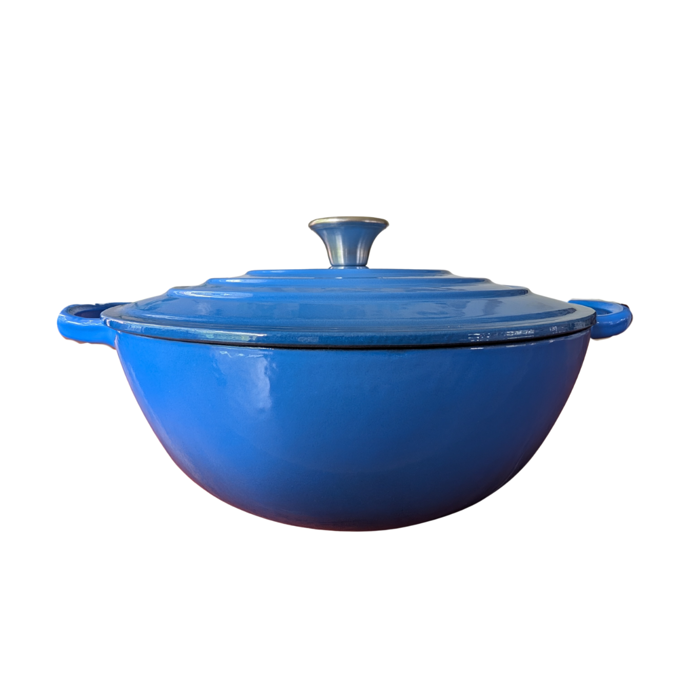 3.8L Cast Iron Casserole Pot (Blue)