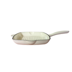 26cm Cast Iron Grill Pan (White)