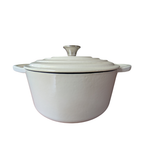 4L Cast Iron Dutch Oven (White)