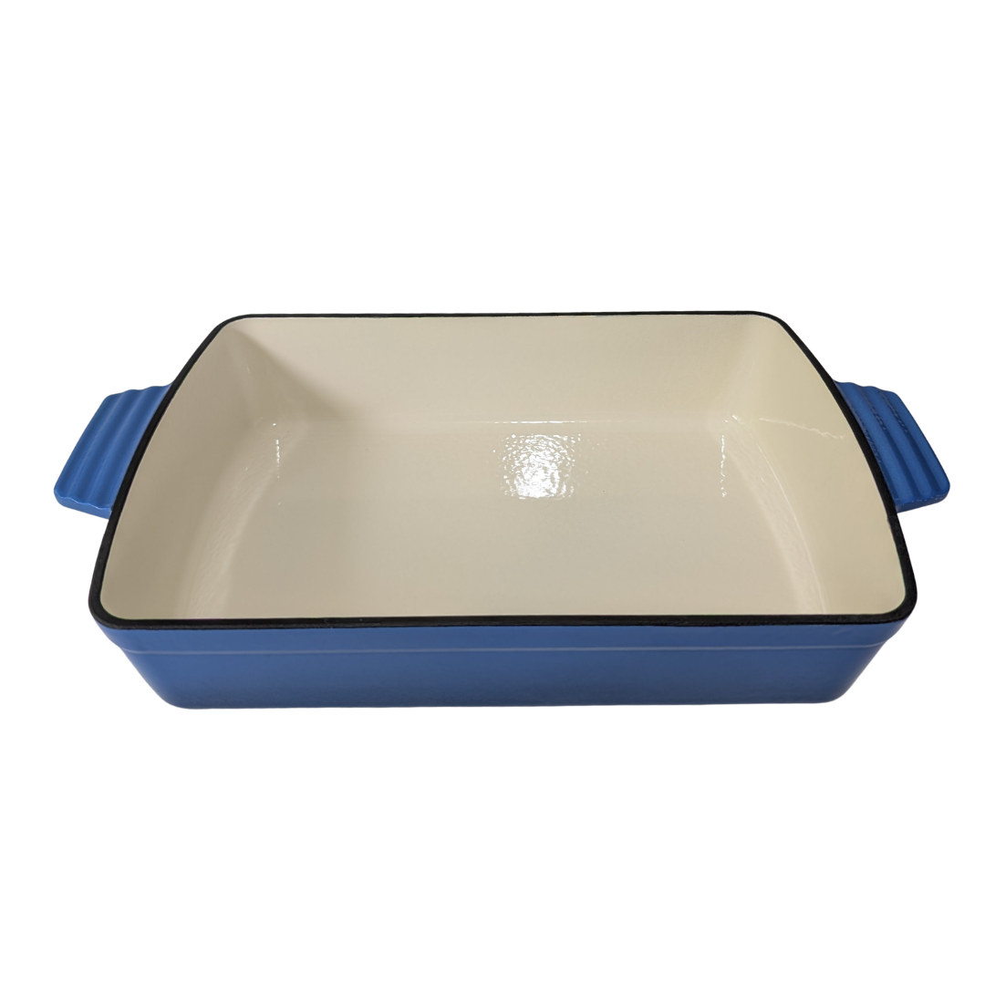 33cm Cast Iron Roasting Pan (Blue)