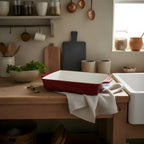 33cm Cast Iron Roasting Pan (Red)