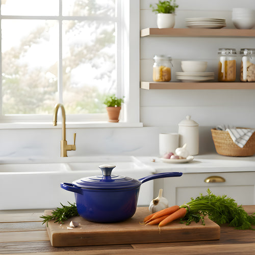 1.85L Cast Iron Pot (Blue)